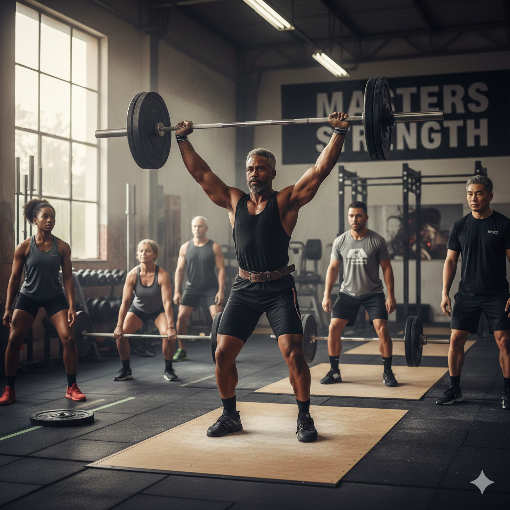 Masters weightlifting team collaboration